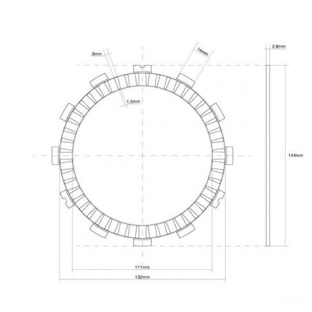 FRIZIONE DISCO SINGOLO GUARNITO KAWASAKI ZX10RR Ninja ABS (ZXT00SZA/ZXT02EGA/ZXT02EHA/ZXT02LNA) 1000 17/21