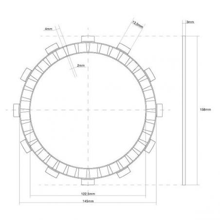 FRIZIONE DISCO SINGOLO GUARNITO KAWASAKI ZG Voyager XIII (ZG9A17) 1200 87/03