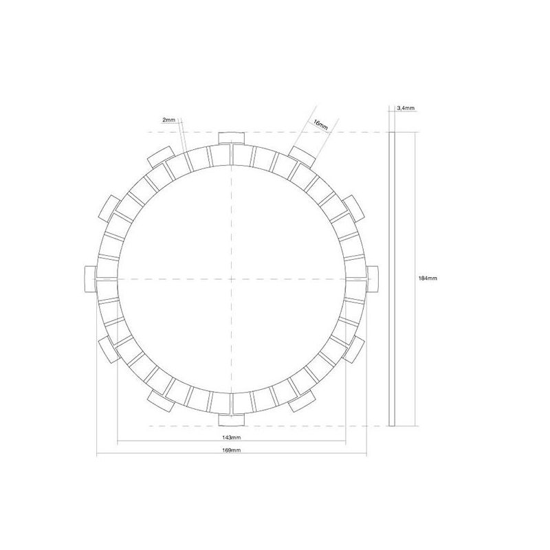 FRIZIONE DISCO SINGOLO GUARNITO KAWASAKI VN Vulcan Mean Streak 1600 04/07