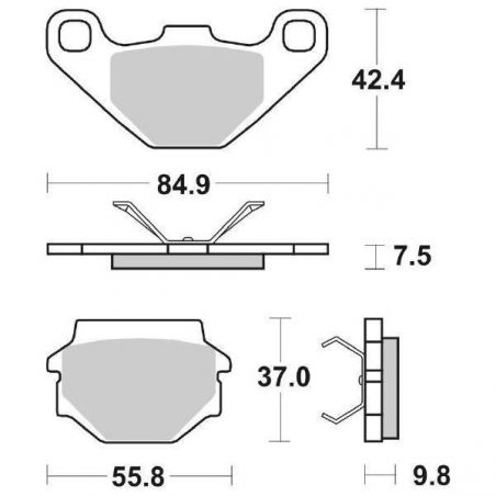 PASTIGLIA FRENO POST. KTM MX 125 88/93