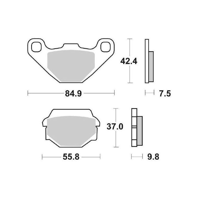 PASTIGLIA FRENO POST. KTM MX 300 92/95