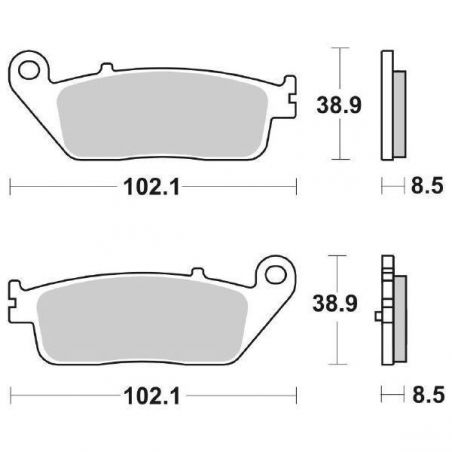 PASTIGLIA FRENO POST. KYMCO Xciting S E5 400 18/22