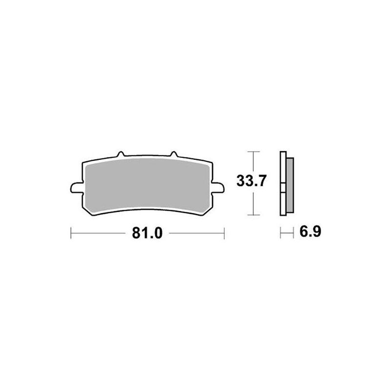 PASTIGLIA FRENO ANT. OVERBIKES Brera E5 300 21/23