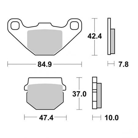 PASTIGLIA FRENO POST. QUADRO Quadro D - Quadro 3 350 12/15