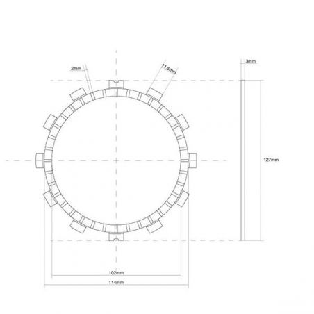 FRIZIONE DISCO SINGOLO GUARNITO SUZUKI TS Noncho 100 73/81