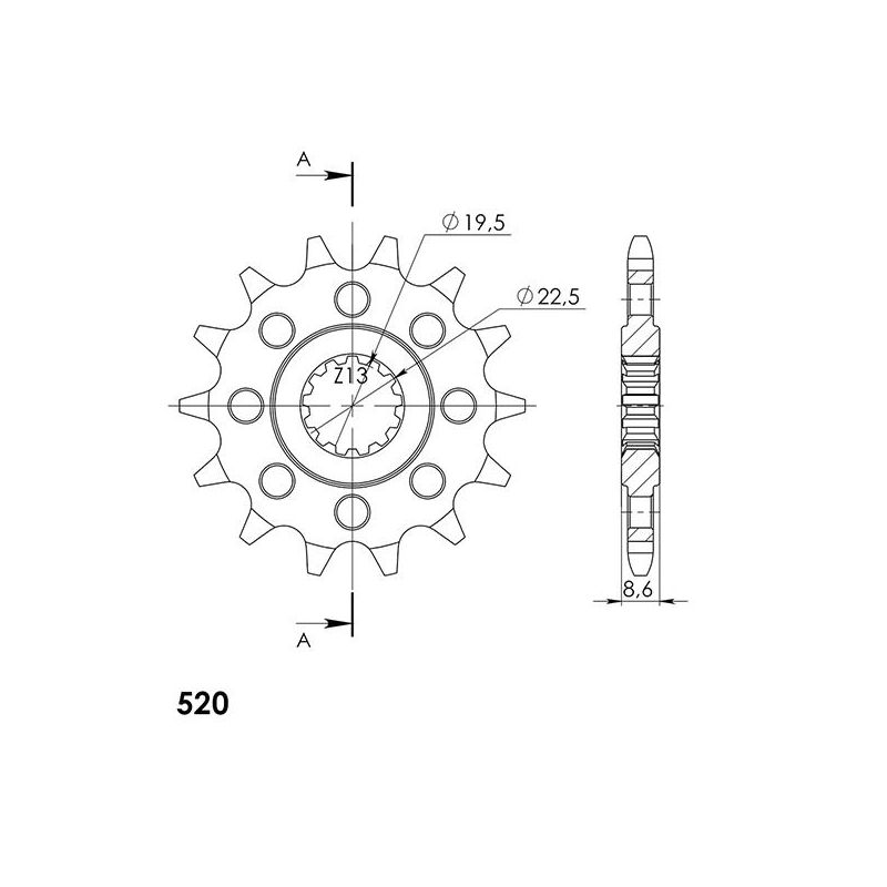 PIGNONE S AC P520-D14 SUZUKI DL A V-Strom ABS 250 18/21
