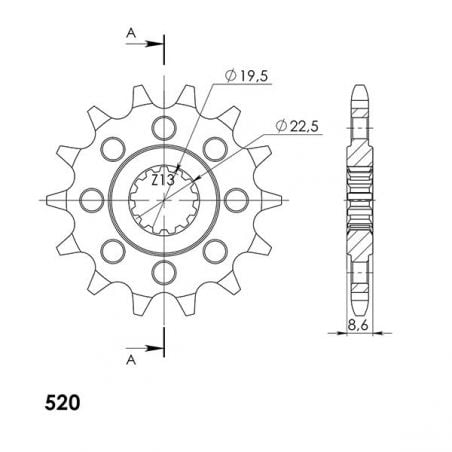 PIGNONE S AC P520-D14 SUZUKI DL A V-Strom ABS 250 18/21