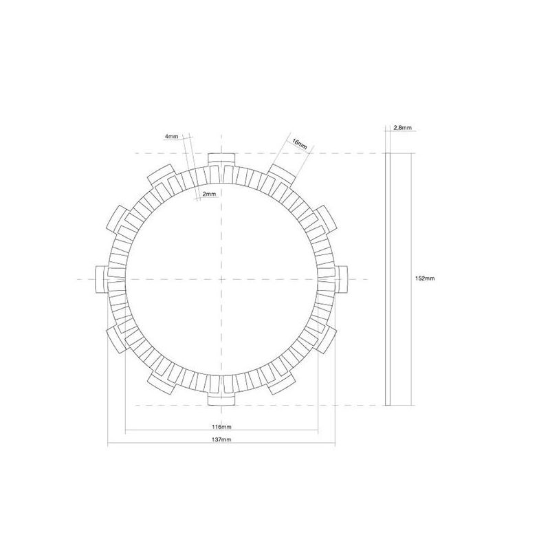 FRIZIONE DISCO SINGOLO GUARNITO SUZUKI RM 250 76/78