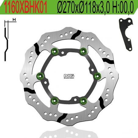 DISCO FRENO ANT. - KIT XBHK Ø270 CON STAFFA SUZUKI RMZ 4T 250 07/23