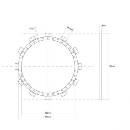 FRIZIONE DISCO SINGOLO GUARNITO SUZUKI GSX X Impulse (GK79A) 400 94/96