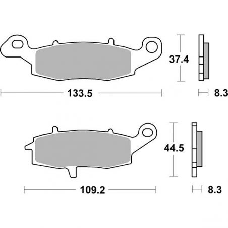 PASTIGLIA FRENO ANT. DX SUZUKI DL A V-Strom ABS (C733/C743) 650 17/24