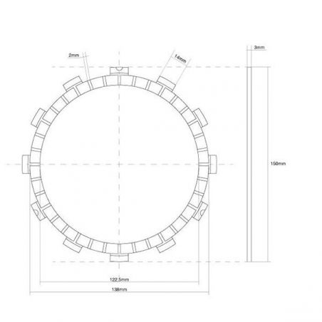 FRIZIONE DISCO SINGOLO GUARNITO SUZUKI DL A V-Strom ABS (C733/C743) 650 17/24