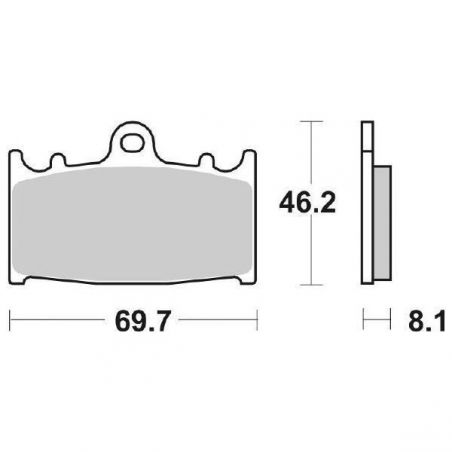 PASTIGLIA FRENO ANT. DX-SX SUZUKI SV A 650 19/23
