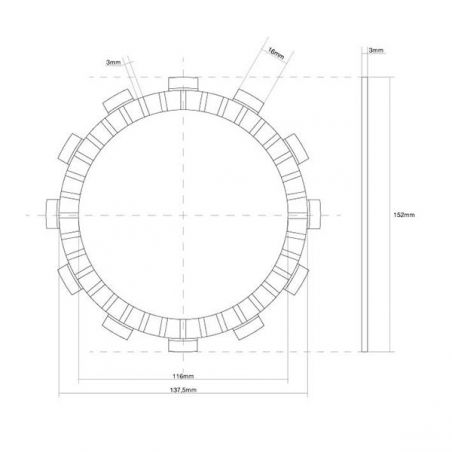 FRIZIONE DISCO SINGOLO GUARNITO SUZUKI SV S 650 99/02
