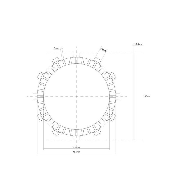 FRIZIONE DISCO SINGOLO GUARNITO SUZUKI GSX ES (D/E/F) (GR72A/D037) 750 83/85