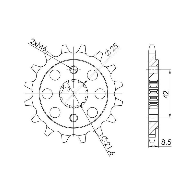 PIGNONE R AC P520-D14 SUZUKI GSX-R 750 86/87