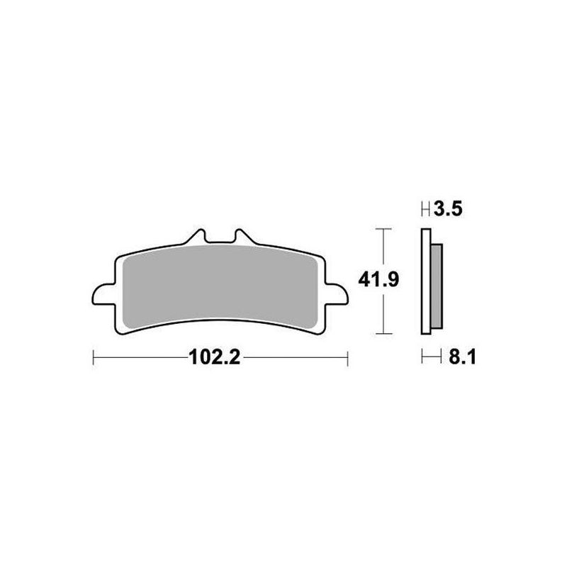 PASTIGLIA FRENO ANT. DX-SX SUZUKI GSX-R (L1/L2/L3/L4/L5/L6/L7) 750 11/17