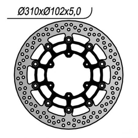 DISCO FRENO ANT. DX-SX SUZUKI GSX-R (L1/L2/L3/L4/L5/L6/L7) 750 11/17