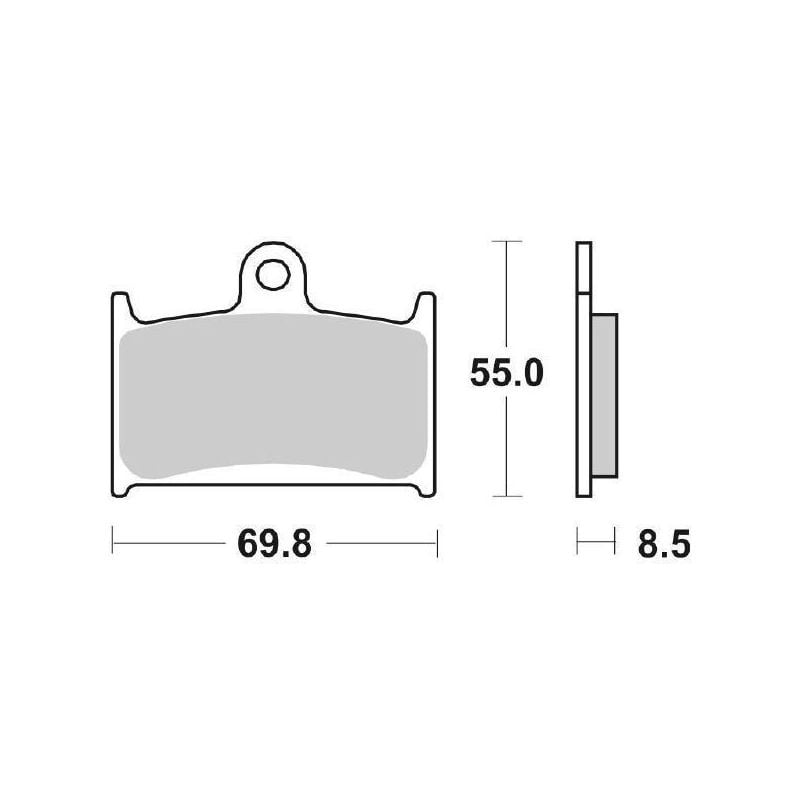PASTIGLIA FRENO ANT. DX-SX SUZUKI GSX-R W (N/P/R/S) 750 92/93