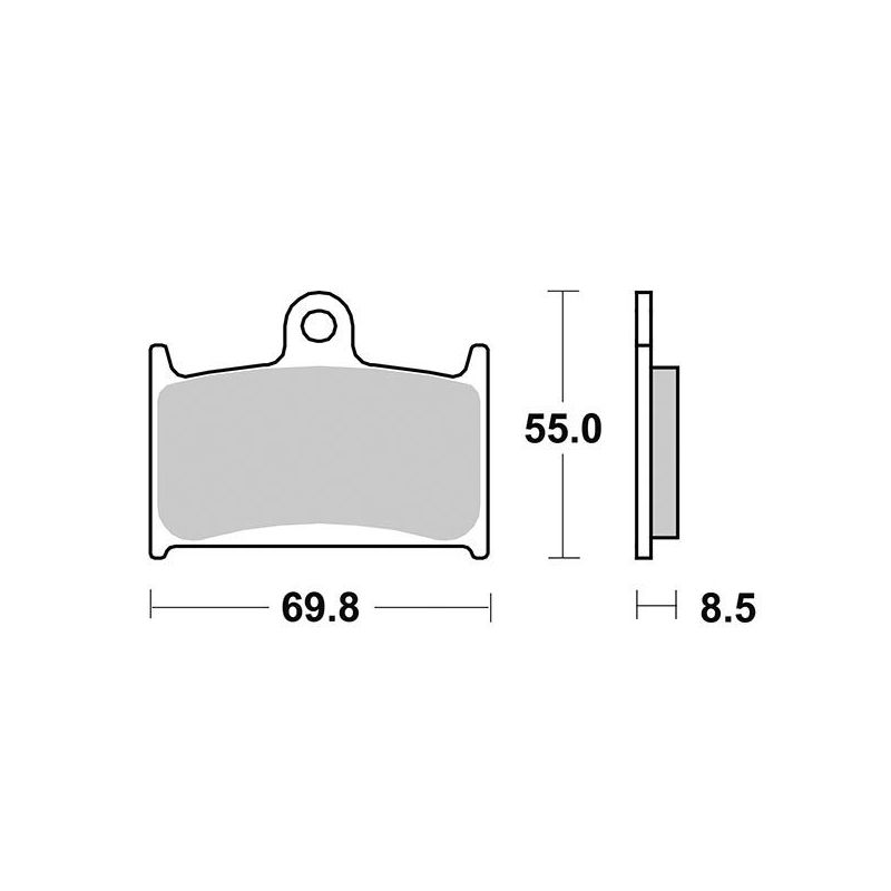 PASTIGLIA FRENO ANT. DX-SX SUZUKI GSX-R W (N/P/R/S) 750 92/93