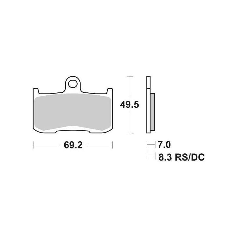 PASTIGLIA FRENO ANT. DX-SX SUZUKI GSX-8S 800 23/23