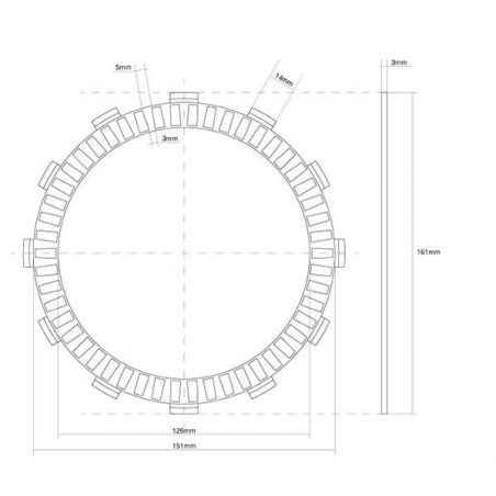 FRIZIONE DISCO SINGOLO GUARNITO SUZUKI DL V-Strom (K2/L0) (BS111/BS121) 1000 02/13