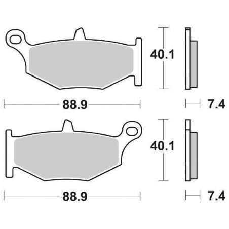 PASTIGLIA FRENO POST. SUZUKI DL V-Strom (L4/L5/L6) (DD111) 1000 14/16