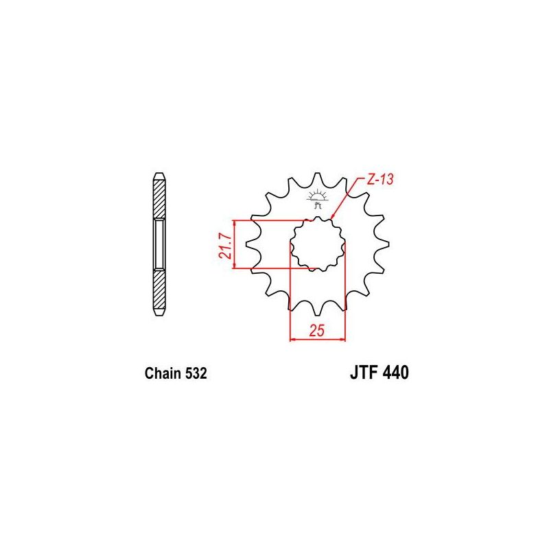 PIGNONE S+2 AC P532-D16 SUZUKI GSX-R 1100 95/98