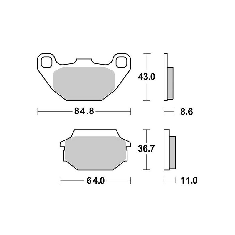 PASTIGLIA FRENO ANT. SYM HD EVO E3 (LH12WB-6) 125 07/13