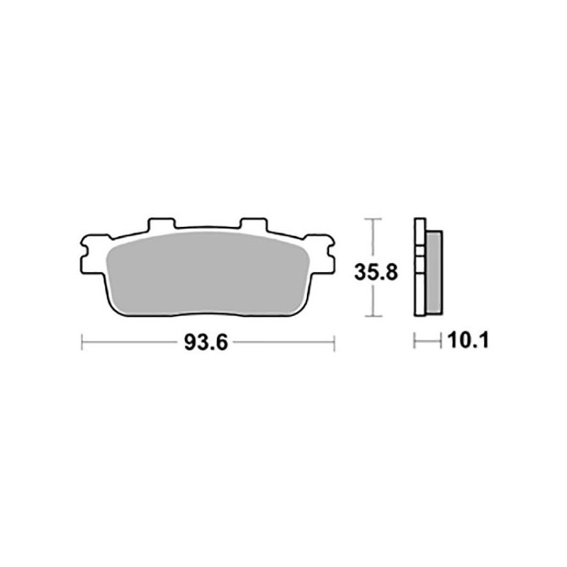 PASTIGLIA FRENO POST. SYM HD2 IE (LC18W1-6) 200 11/12