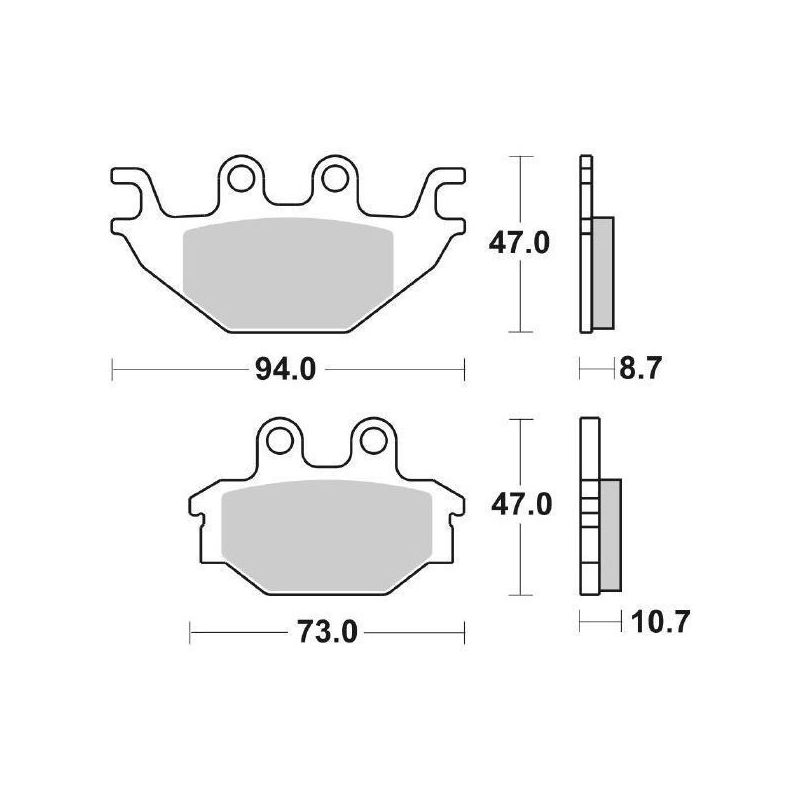PASTIGLIA FRENO ANT. DX-SX SYM Quad Lander S 300 07/08