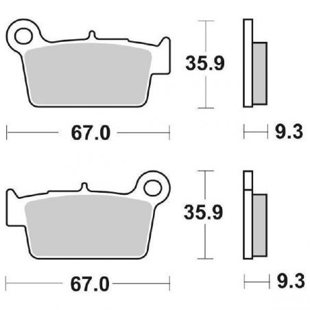 PASTIGLIA FRENO POST. TM MX Cross 2T 144 07/07