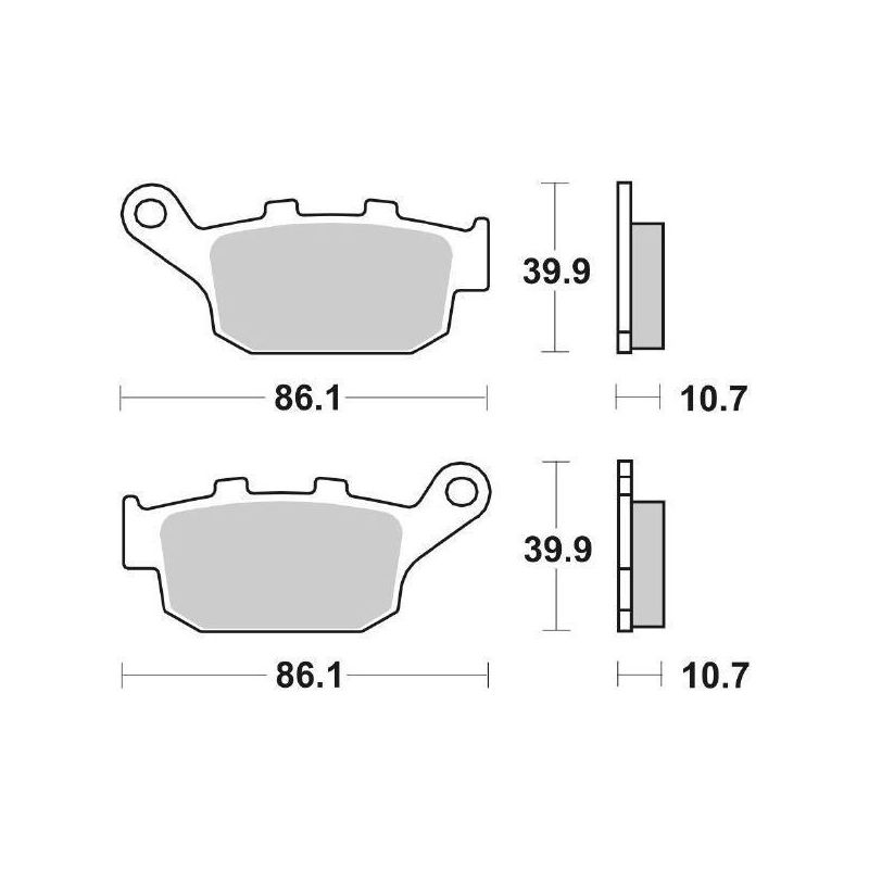PASTIGLIA FRENO POST. TRIUMPH Tiger / Tiger ABS 800 11/14