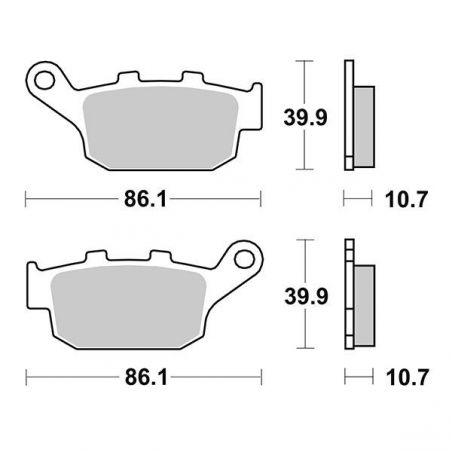 PASTIGLIA FRENO POST. TRIUMPH Tiger / Tiger ABS 800 11/14
