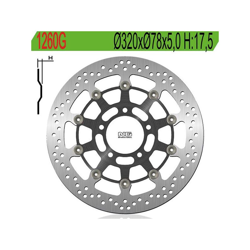 DISCO FRENO ANT. DX-SX TRIUMPH Tiger / Tiger ABS 1050 07/14