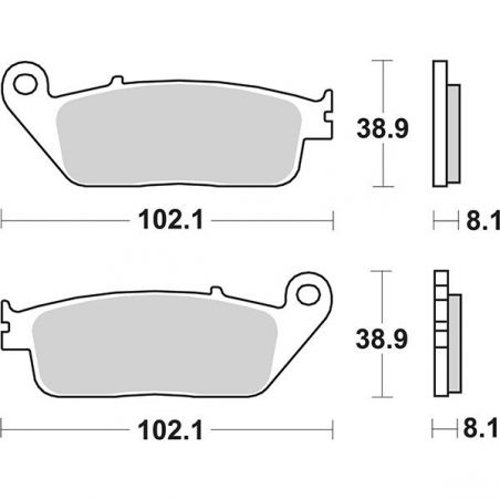 PASTIGLIA FRENO ANT. DX-SX TRIUMPH Bonneville Bobber 1200 17/21