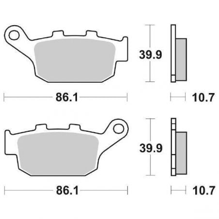 PASTIGLIA FRENO POST. TRIUMPH Bonneville Bobber Black 1200 18/21