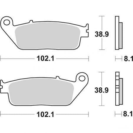 PASTIGLIA FRENO ANT. DX-SX TRIUMPH Bonneville T120 ABS 1200 16/22