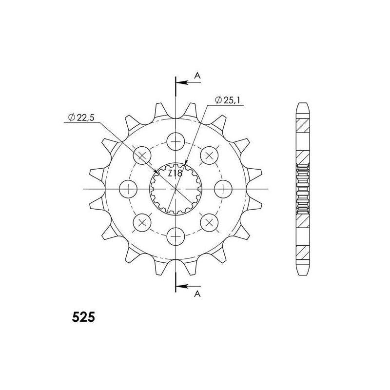 PIGNONE S AC P525-D16 TRIUMPH Speed Twin ABS 1200 19/22