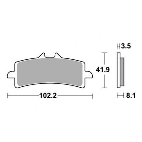 PASTIGLIA FRENO ANT. DX-SX TRIUMPH Tiger GT ABS 1200 22/23