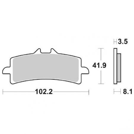 PASTIGLIA FRENO ANT. DX-SX TRIUMPH Tiger GT Pro ABS 1200 22/23