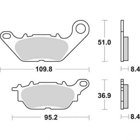 PASTIGLIA FRENO POST. YAMAHA GPD A N-MAX (SE931/SEC71) 125 15/21