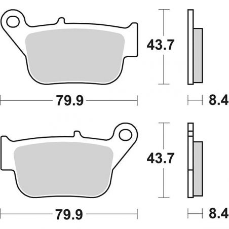 PASTIGLIA FRENO POST. YAMAHA YP R X-MAX 125 14/15