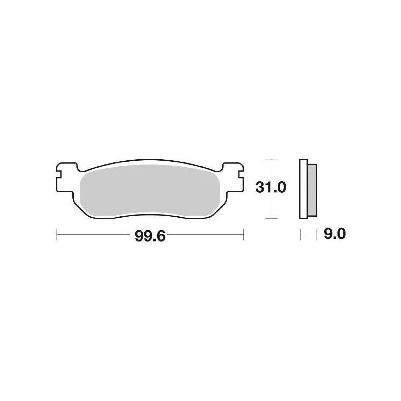 PASTIGLIA FRENO POST. YAMAHA YP RA X-MAX ABS 125 14/17