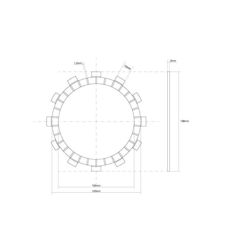 FRIZIONE DISCO SINGOLO GUARNITO YAMAHA XT 250 08/13