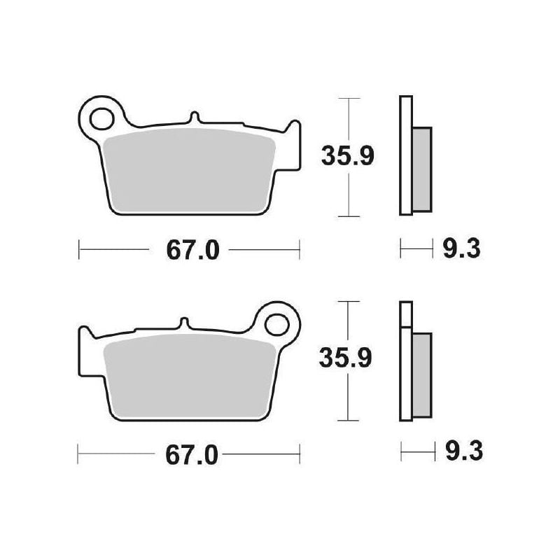 PASTIGLIA FRENO POST. YAMAHA YZ 250 03/23