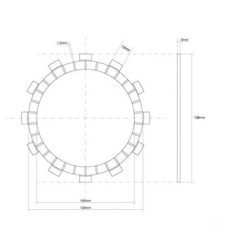 FRIZIONE DISCO SINGOLO GUARNITO YAMAHA YZ F 250 01/18