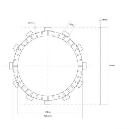FRIZIONE DISCO SINGOLO GUARNITO YAMAHA YFP TerraPro 350 88/88