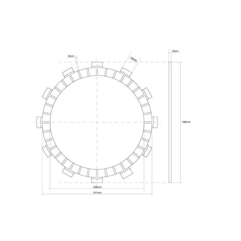 FRIZIONE DISCO SINGOLO GUARNITO YAMAHA RD LC 500 84/85