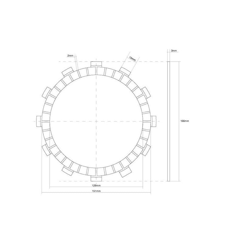 FRIZIONE DISCO SINGOLO GUARNITO YAMAHA RD LC 500 84/85
